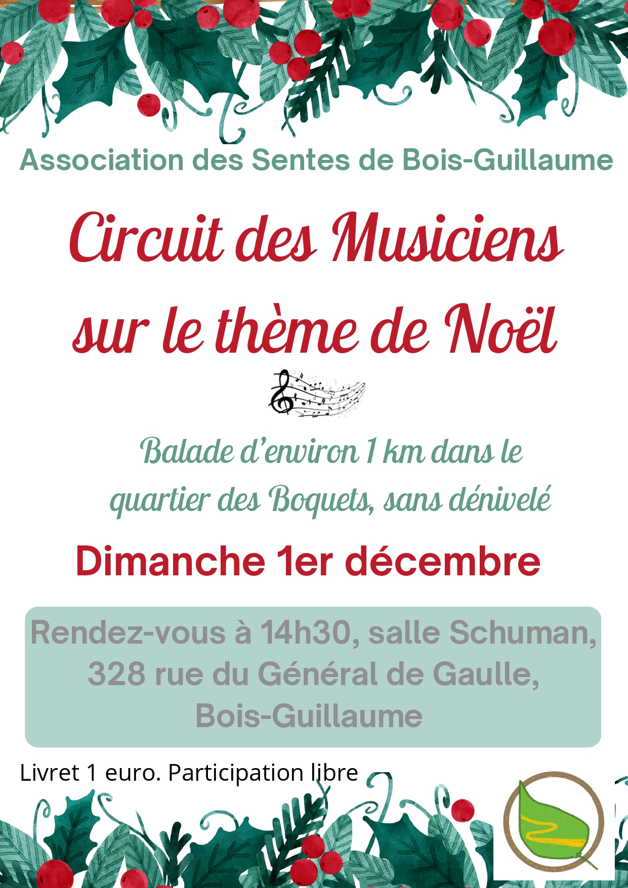 CIRCUIT DES MUSICIENS SUR LE THEME DE NOEL